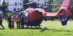 Man airlifted to hospital