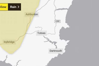 South Hams weather: yellow warning in force