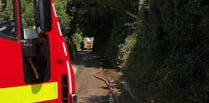 Four fire crews battle a fierce South Hams farm blaze