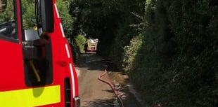 Four fire crews battle a fierce South Hams farm blaze