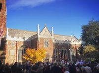 Totnes pays tribute to the fallen at this year's Remembrance Service