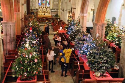 Tree festival lights up St Peter's Church