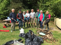 Volunteers litter pick at Waterhead Creek