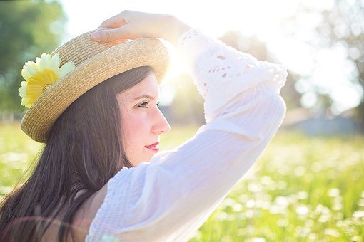 woman in sunshine