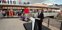 Government minister officially opens Dawlish sea wall