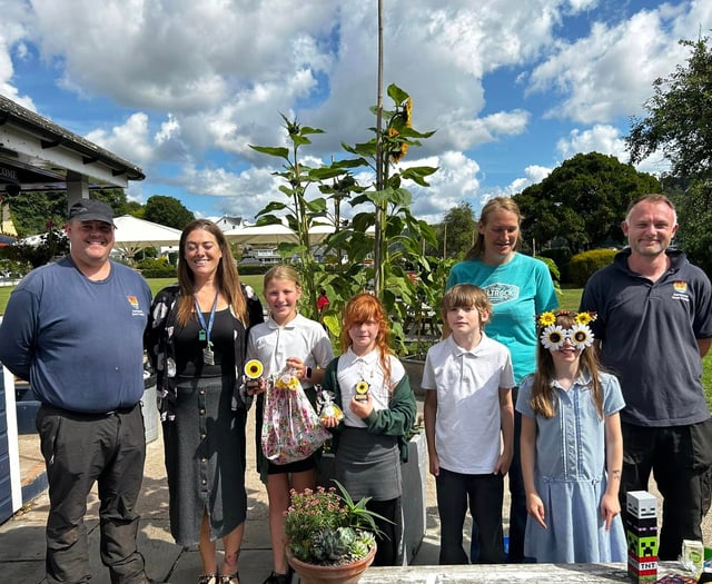 Students show off their flower power