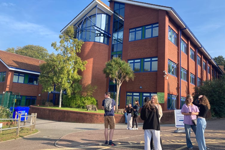 The nervous wait for results outside Ivybridge Community College