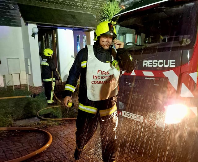 Firecrews tackle lightning strike on house