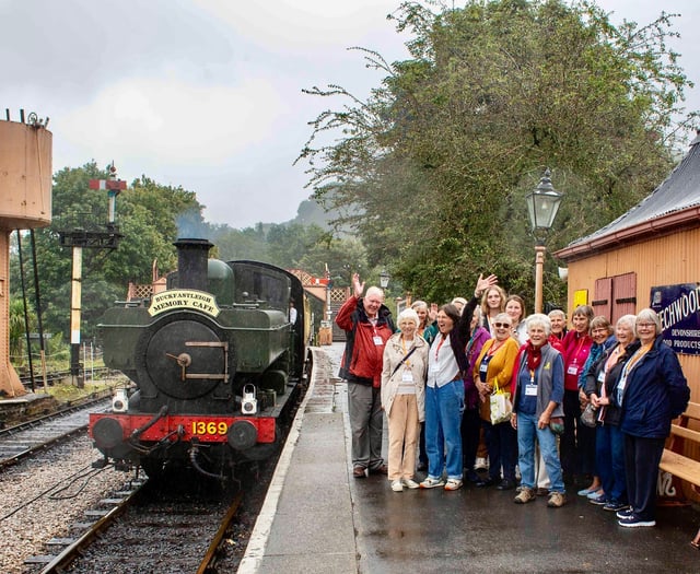 Launch of memory cafe - on a steam train