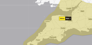 Yellow rain warning issued by Met Office 