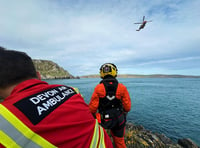 Fisherman winched to safety 