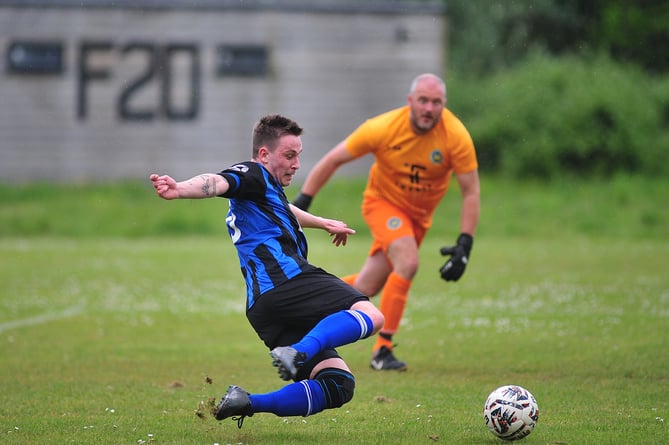 Football. South Devon League Premier Division. Watts Blake Bearne versus Beesands Rovers. A 2-1 win for  the Claymen over their South Hams visitors