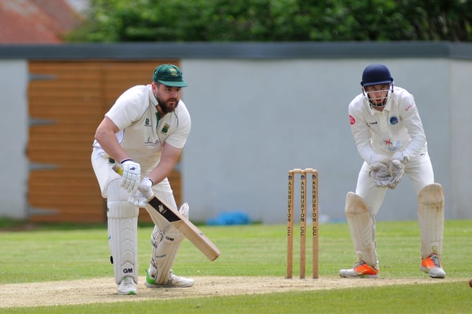 Devon Cricket League C Division West    Ashburton 1st XI  versus Cornwood 2nd XI. A 14 run win for Cornwood.  Cornwood's Robin Dart and Ashburton 'keeper Harry Bannister