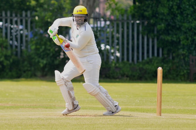 Devon Cricket League C Division West.    South Devon 1st XI  versus Ivybridge  1st XI. Ivybridge's Cebo Tshiki