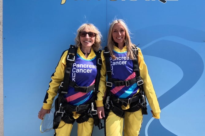 Amanda and Misty James prepare for their skydive