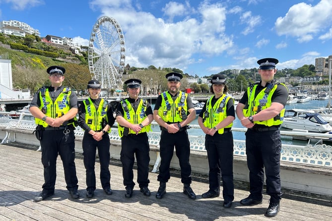 The new neighbourhood support police team pictured in Torquay 