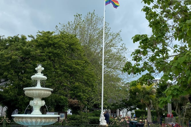 Pride Flag flying in Avenue Gardens - DTC 