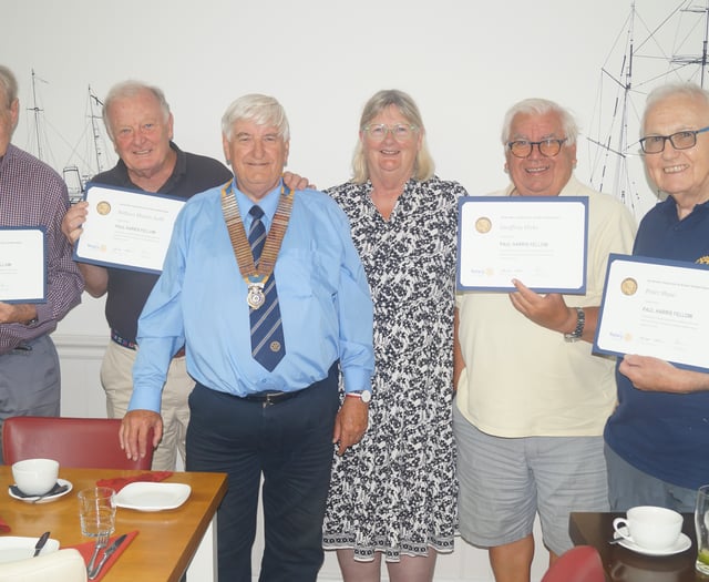 Rotarians honoured for community contributions