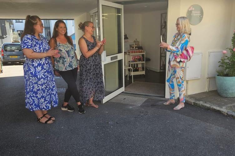 L to R Tanya Mountney, Mya Ireson, Corinne Turner and Mayor Cllr Emily Price