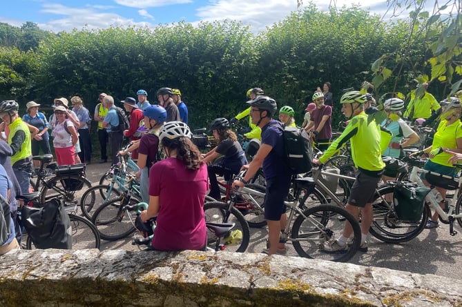 Cyclists joined the proposed route at the weekend