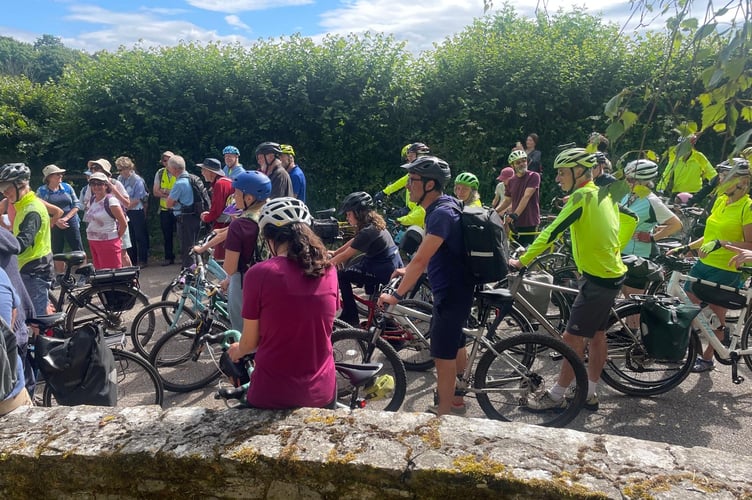 Cyclists joined the proposed route at the weekend