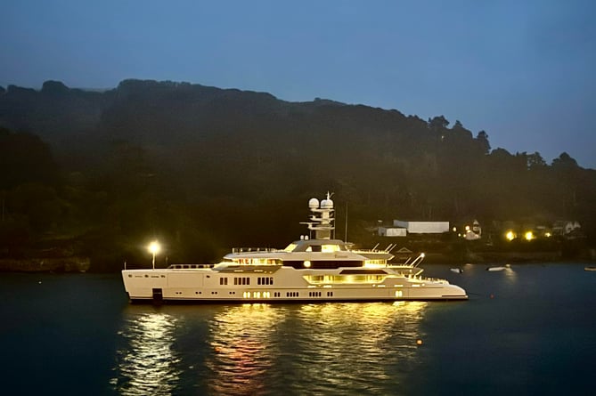 The Elysian superyacht anchored off Salcombe
Photo: Norsworthy Photography