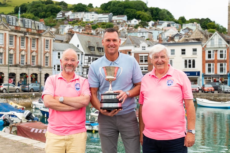 Pic l-r Ed Botterill, Dartmouth Regatta Chairman, Ian Baker, MD at Baker Estates, Hilary Bastone, President of Dartmouth Regatta.