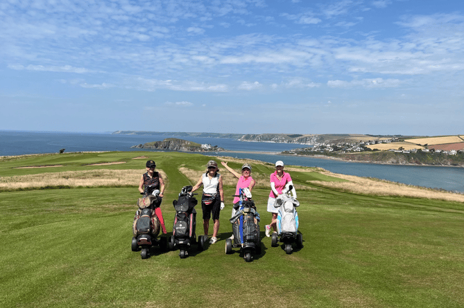 (From left) Shona Wilson, Jan Brooking, Judith Lungmuss and Liz Barker in the Thurlestone Solheim Cup