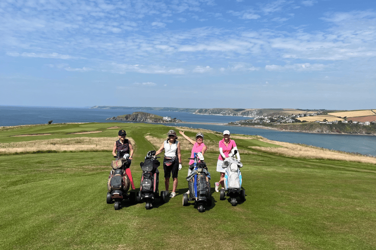 (From left) Shona Wilson, Jan Brooking, Judith Lungmuss and Liz Barker in the Thurlestone Solheim Cup