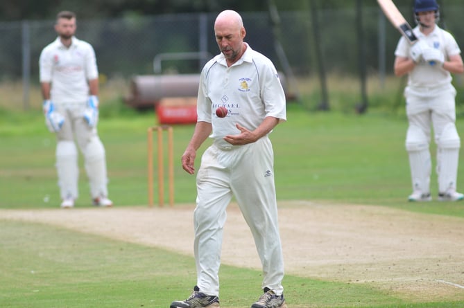 Devon Cricket League D Division West.  Kenn versus Dartington and Totnes. D&T's Justin Osborne