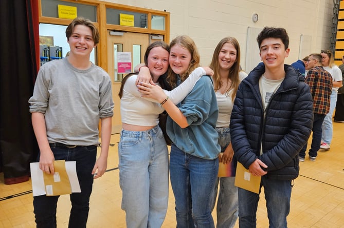 Students celebrate their results