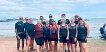 Dart Gig Rowing Club take on Goodrington Sands 