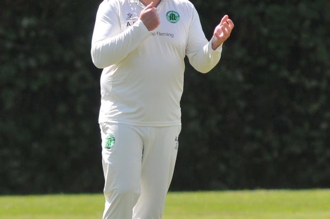 Devon Cricket League C Division West. Ashburton  versus Ivybridge. Ivybridge bowler Adam  Huxtable