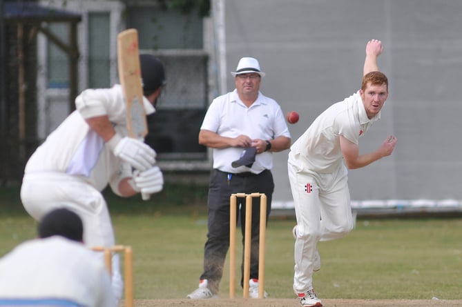 Devon Cricket League C Division West.  South Devon 1st XI versus Cornwood 2nd XI. South Devon's Kalen Warne