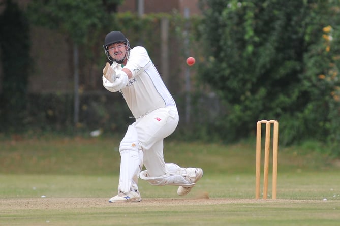 Devon Cricket League C Division West.  South Devon 1st XI versus Cornwood 2nd XI. Cornwood's Jacob Caunter