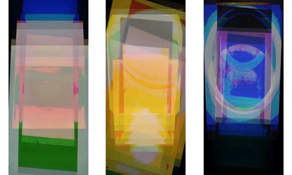 Malcolm Le Grice | Spectral 1, 2 & 3 | Print on Aluminum | 240cm x 80cm per panel