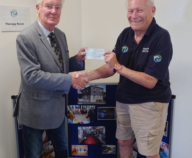 Care hub thanks lodge for charitable donation 