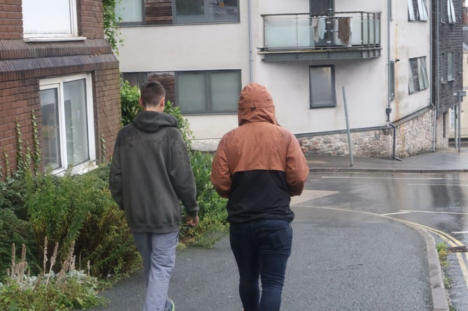 Cadet (left) and plain clothes officer (right) during the operation - D&C Police