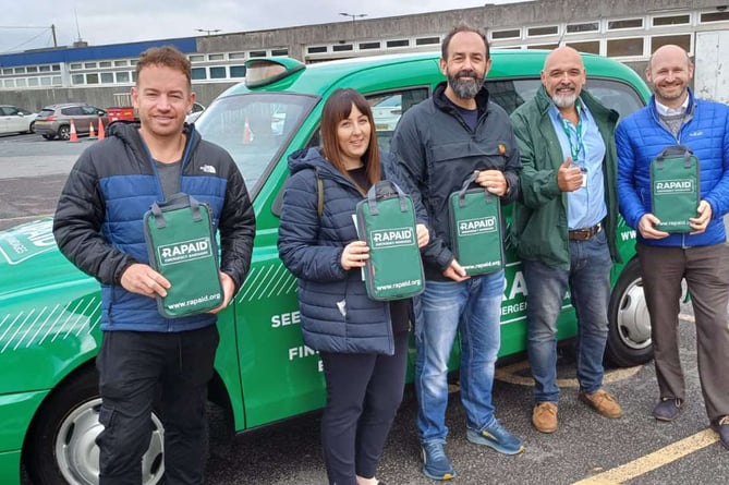 RAPAID founder Alex Chivers with Babcock volunteers