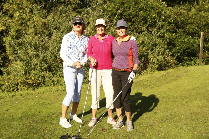 Thurlestone's winning trio Jacky Jacobs, Melanie Adcock and Sue Curry