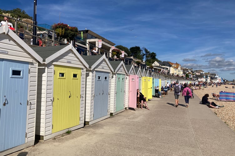 The colourful beach huts 