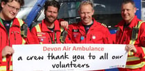 Devon Air Ambulance says thanks to volunteers and supporters