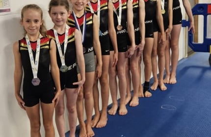 Medals galore for Kingsbridge gymnasts