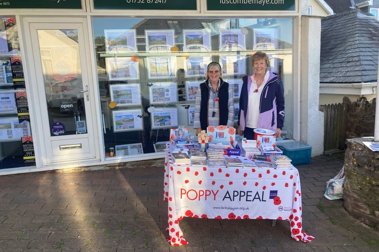 Volunteers outside Luscombe Maye