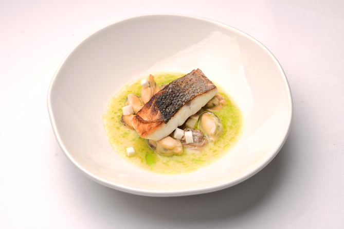 Best dish award was also awarded to Mr Brockington for his starter of Sea Bass, celeriac, mussel and clam blanquette