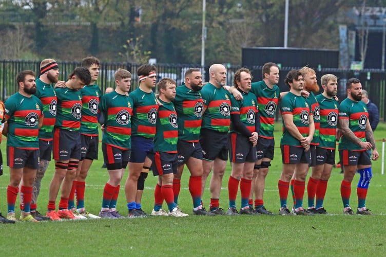 Dartmouth RFC players pay their respects