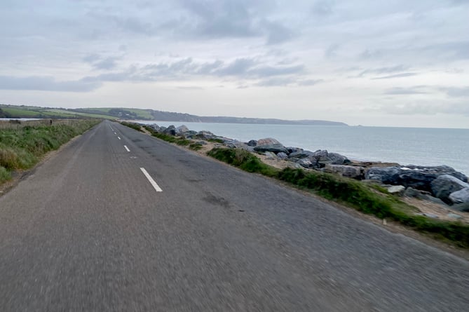 The shingle road is about 1.8 miles long and separates the south west's largest freshwater lake from the open sea