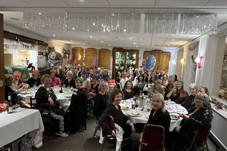 Thurlestone ladies at their Christmas dinner evening