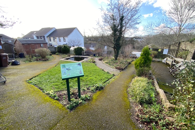 The garden is tucked away in a narrow alley off Fore Street