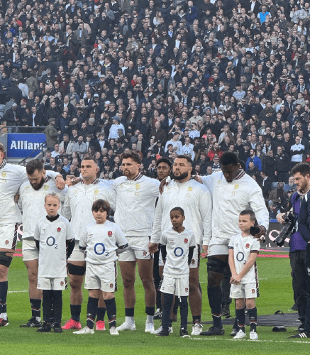 Ted with the England Rugby Squad